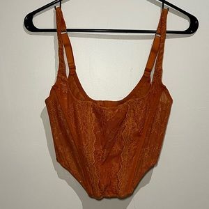 Burnt Orange Corset Top